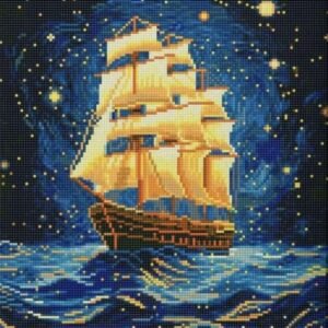 Deimantinė mozaika ant porėmio "LAIVAS"