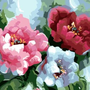 Tapymas pagal skaičius "Bijūnai" ant porėmio