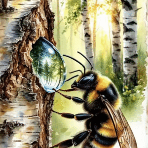 Tapymas pagal skaičius "Bitė" ant porėmio