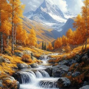 Deimantinė mozaika ant porėmio "AUKSINIS SLĖNIS"