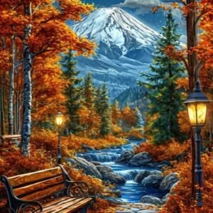 Deimantinė mozaika ant porėmio "RUDUO PARKE"