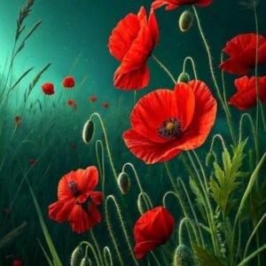 Deimantinė mozaika ant porėmio "AGUONOS"