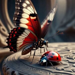 Deimantinė mozaika ant porėmio "DRUGELIS SU BORUŽE"